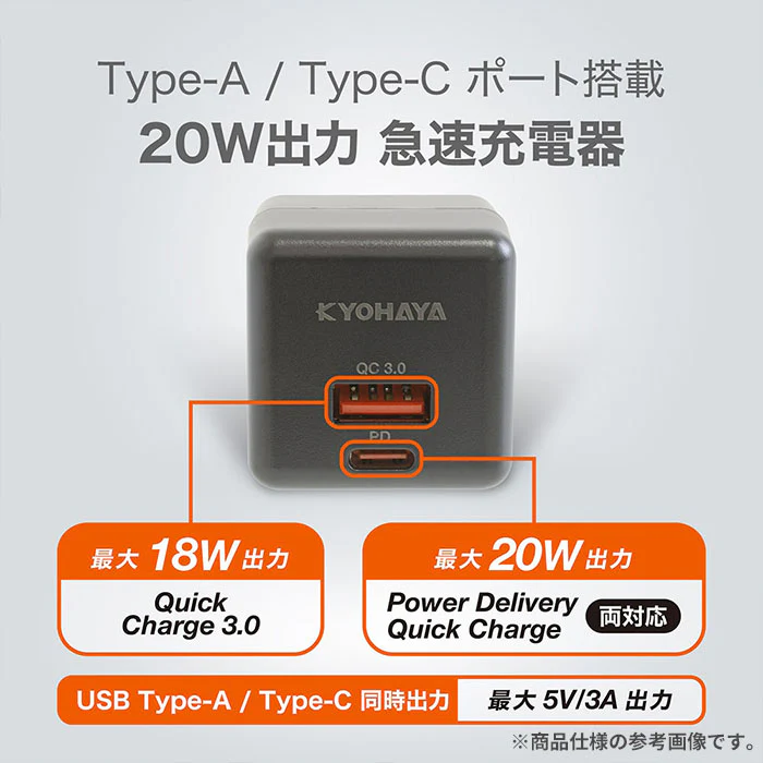 CHARGE GEAR CUBE 20+ キューブ USB充電器 2ポート 20W出力 - Image 5